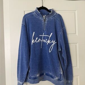Blue Kentucky Quarter-Zip Sweatshirt